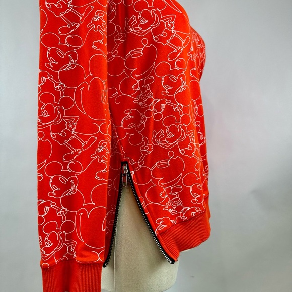 Adam + Yve Kids Disney Sweatshirt, Mickey Mouse, Red/White,Zipper, Youth Size 10 - Picture 3 of 9